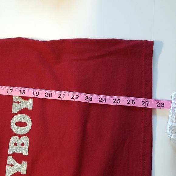 Playboy Maroon Tee Shirt Size Small - Picture 7 of 11